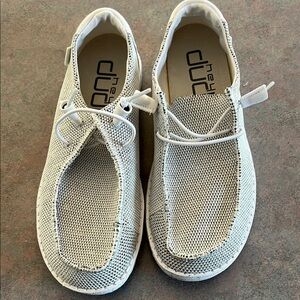 Hey Dude Women's White/Gray Casual Shoes